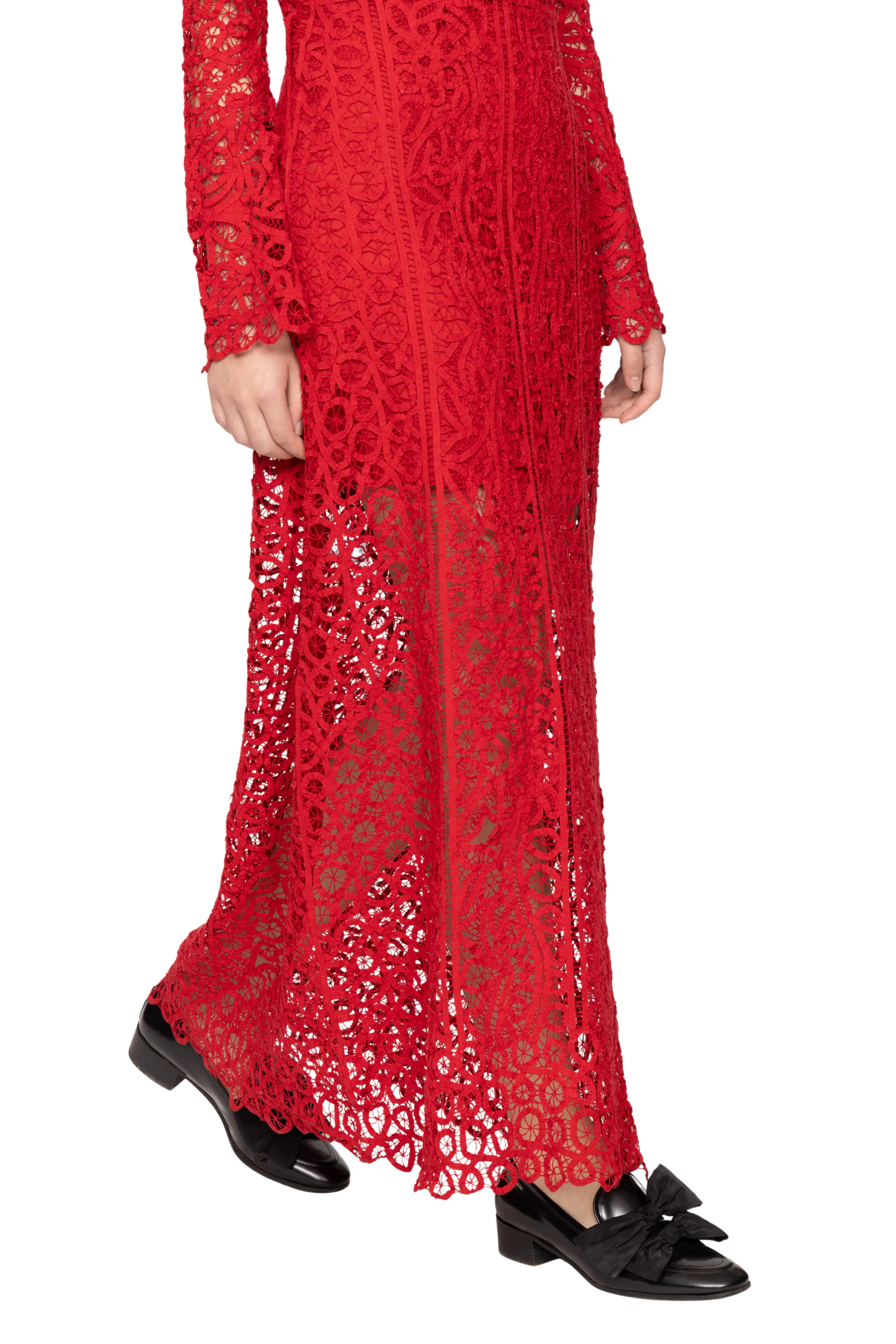 Adelina Battenberg Lace Maxi Dress - Image 5